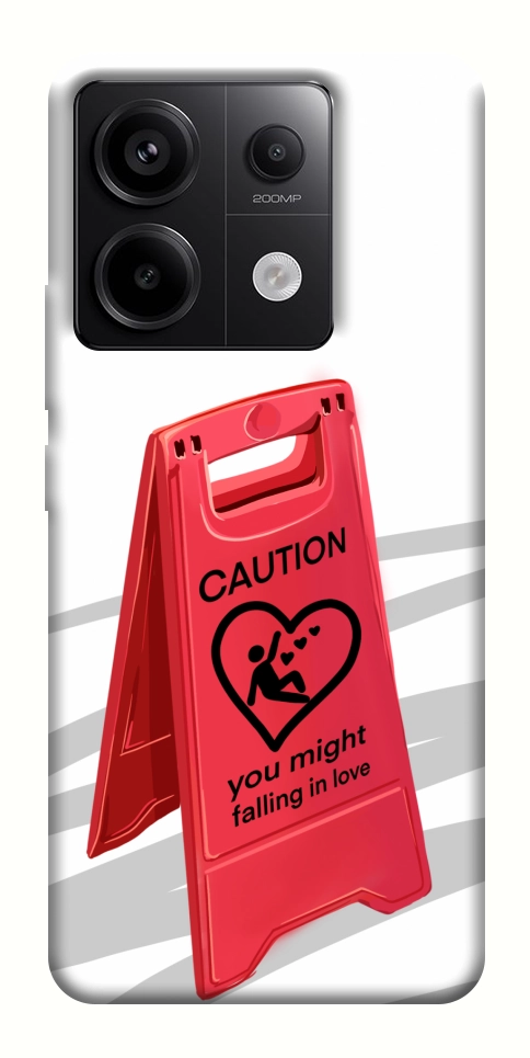 Чохол Caution falling in love для Xiaomi Redmi Note 13 Pro 4G