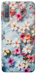 Чехол Floating flowers для Galaxy A7 (2018)