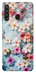 Чехол Floating flowers для Galaxy A21