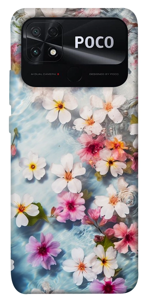 Чохол Floating flowers для Xiaomi Poco C40