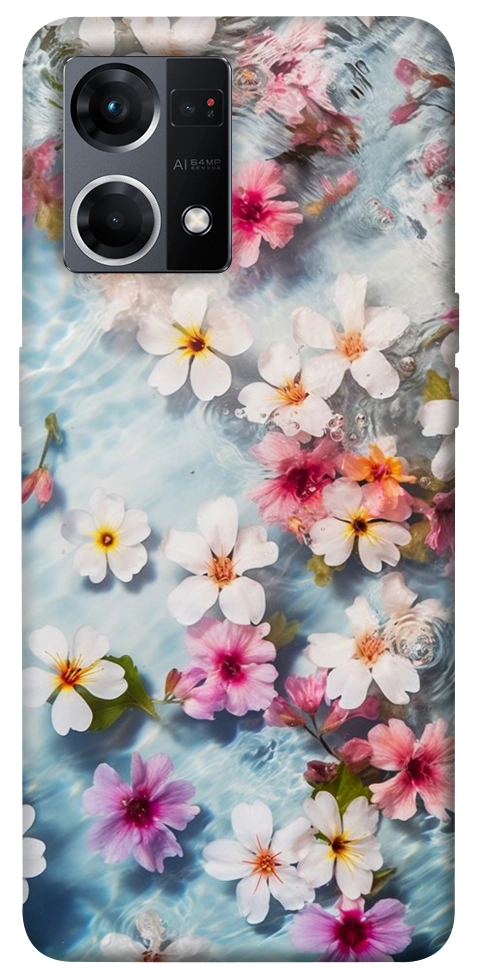 Чохол Floating flowers для Oppo Reno 7 4G