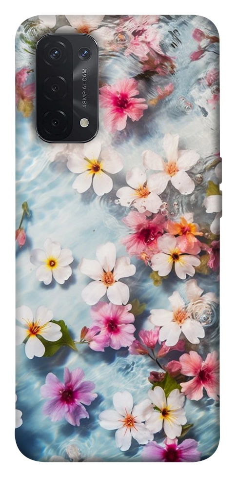 Чехол Floating flowers для Oppo A74 5G