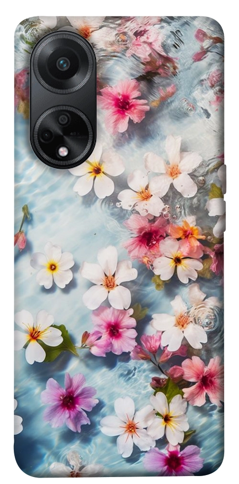 Чехол Floating flowers для Oppo A58 4G