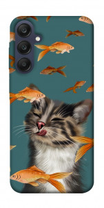 Чехол Cat with fish для Galaxy A25 5G