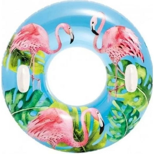 Детский надувной круг "Фламинго" 58263-2 с двумя ручками (Разные цвета)