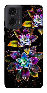 Чохол Flowers on black для Motorola Moto G04