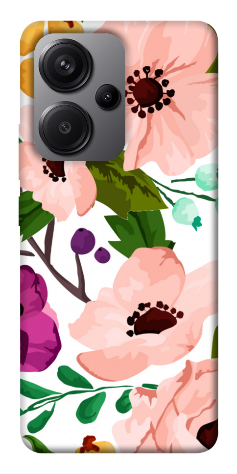 Чохол Акварельні квіти для Xiaomi Redmi Note 13 Pro+