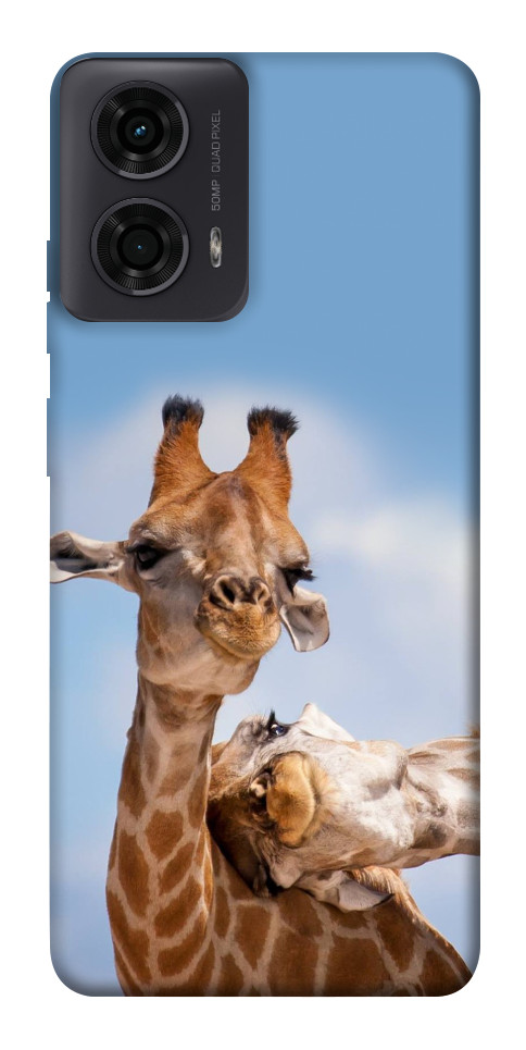 Чохол Милі жирафи для Motorola Moto G24