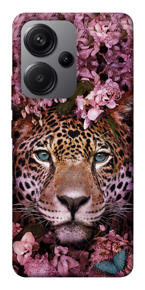 Чохол Леопард у квітах для Xiaomi Redmi Note 13 Pro+