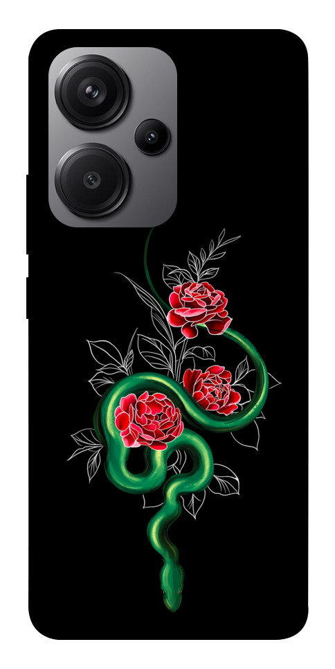Чехол Snake in flowers для Xiaomi Redmi Note 13 Pro+