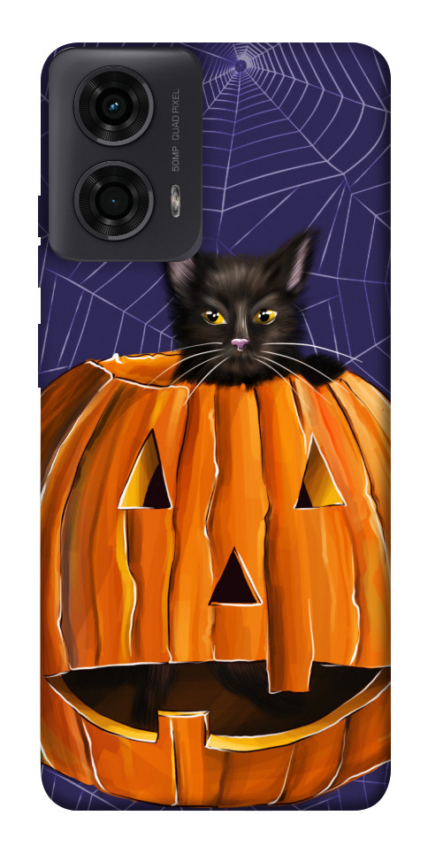 Чехол Cat and pumpkin для Motorola Moto G04