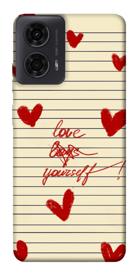 Чехол Love yourself для Motorola Moto G24