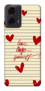 Чехол Love yourself для Motorola Moto G04