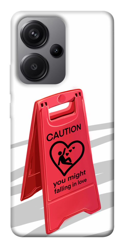 Чехол Caution falling in love для Xiaomi Redmi Note 13 Pro+