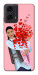 Чохол Дівчина з квітами для Motorola Moto G24