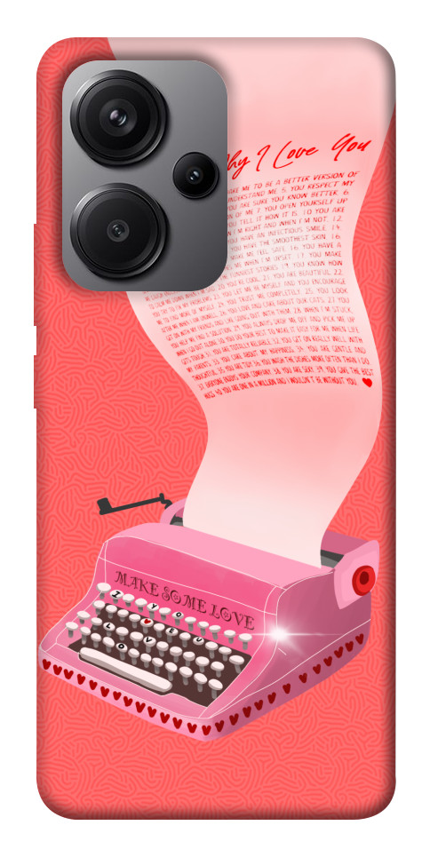 Чохол Рожева друкарська машинка для Xiaomi Redmi Note 13 Pro+