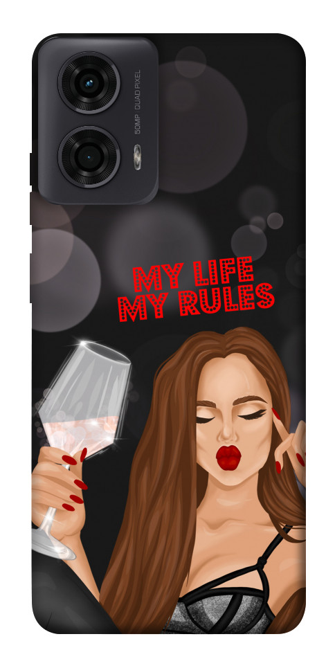 Чехол My life my rules для Motorola Moto G24