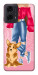 Чохол Girl and corgi для Motorola Moto G24