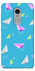 Чехол Бумажные самолетики для Xiaomi Redmi Note 4 (Snapdragon)