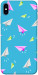 Чехол Бумажные самолетики для iPhone XS