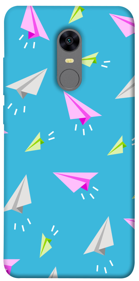 Чехол Бумажные самолетики для Xiaomi Redmi Note 5 (Single Camera)