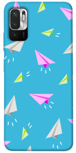 Чехол Бумажные самолетики для Xiaomi Redmi Note 10 5G