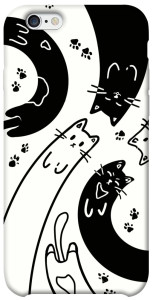 Чехол Черно-белые коты для iPhone 6