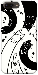 Чехол Черно-белые коты для iPhone 7 plus (5.5")
