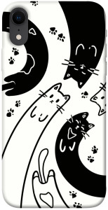 Чехол Черно-белые коты для iPhone XR