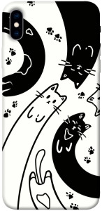 Чехол Черно-белые коты для iPhone XS Max