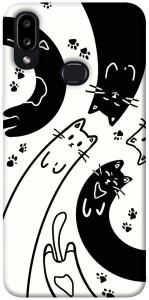 Чехол Черно-белые коты для Galaxy A10s (2019)