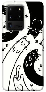 Чохол Чорно-білі коти для Galaxy S20 Ultra (2020)