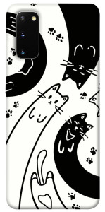 Чохол Чорно-білі коти для Galaxy S20 (2020)