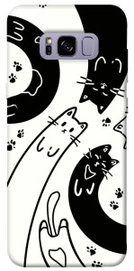 Чехол Черно-белые коты для Galaxy S8+