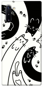 Чехол Черно-белые коты для Galaxy Note 10+ (2019)