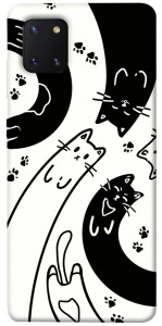 Чехол Черно-белые коты для Galaxy Note 10 Lite (2020)