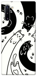 Чехол Черно-белые коты для Galaxy Note 10 (2019)