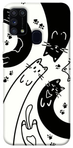 Чохол Чорно-білі коти для Galaxy M31 (2020)