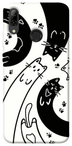 Чехол Черно-белые коты для Huawei P Smart (2019)