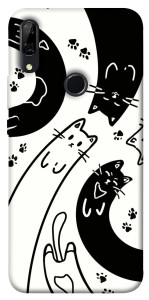 Чехол Черно-белые коты для Huawei P Smart Z