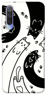 Чехол Черно-белые коты для Xiaomi Mi 9