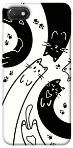 Чохол Чорно-білі коти для Xiaomi Redmi 6A