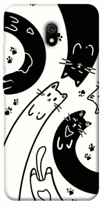 Чехол Черно-белые коты для Xiaomi Redmi 8a