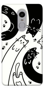 Чехол Черно-белые коты для Xiaomi Redmi Note 4X
