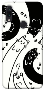 Чохол Чорно-білі коти для Xiaomi Redmi Note 7