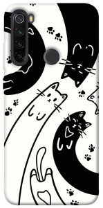 Чохол Чорно-білі коти для Xiaomi Redmi Note 8T