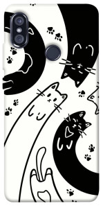 Чехол Черно-белые коты для Xiaomi Redmi Note 5 Pro