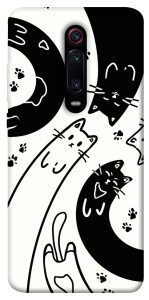 Чехол Черно-белые коты для Xiaomi Mi 9T