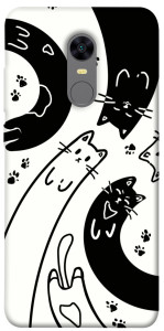 Чехол Черно-белые коты для Xiaomi Redmi 5 Plus
