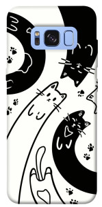 Чехол Черно-белые коты для Galaxy S8 (G950)